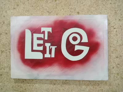 let it go phrase painting for room wall