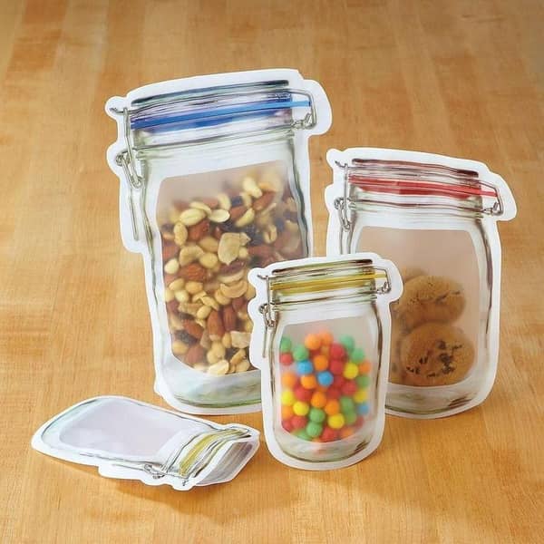 T  Reusable Jar Bags Ziplock Bag Airtight - Pack of 3