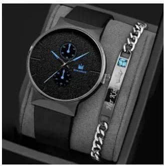 2pcs Set Fashion Mens Sports Watches Man Business Quartz Wristwatch Luxury Men Casual Clock Watch Relogio Masculino A R3829