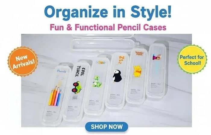 T  Portable Plastic Makeup Brushes Box Organizer Eyebrow School Pencil Chopstick Transparent Accessories Storage Box