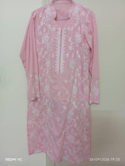 Unused Pink colour Stitched Trouser Shirt