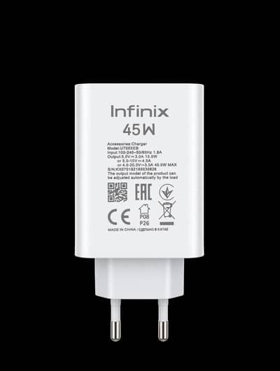 infinix 45w fast charger PD QC  3.0 3 mode charging for all mobile