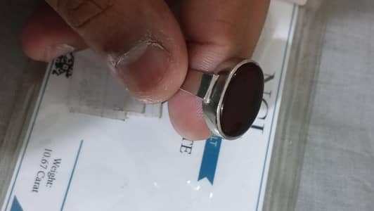 Natural Yemeni Kabdi Aqeeq Silver Ring