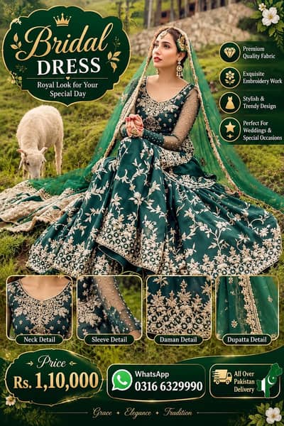 Designer Party Wear Dress | Elegant Blue & Golden Embroidered Dress