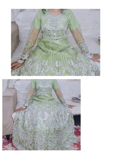 walima maxi heavy mirror work with heavy can can in small to medium