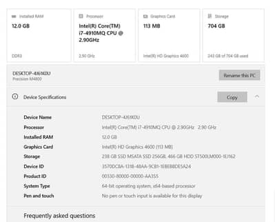 Dell Precision M 4800