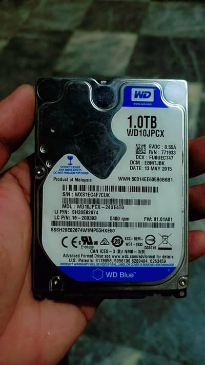 WD Blue 1TB Laptop Hard Drive – 5400 RPM | SATA HDD For Sale
