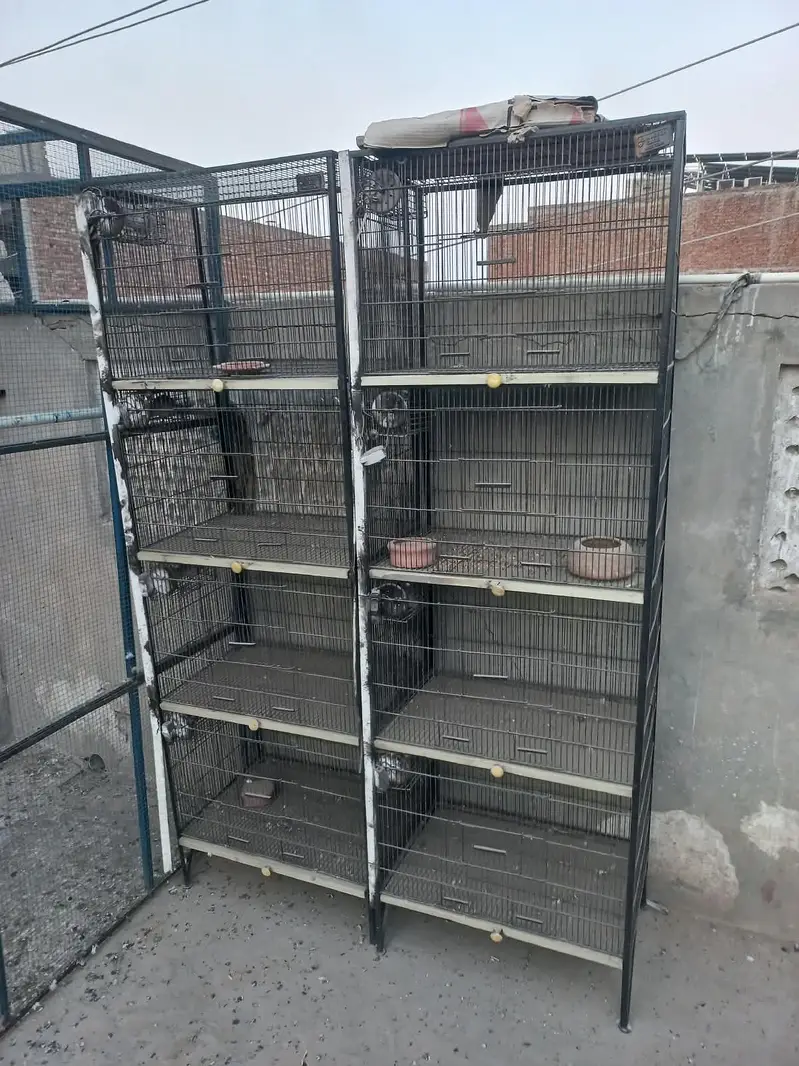 Two Heavy Iron Cages 4 4 Portion [Almari] With Light holder Setup. — photo 2