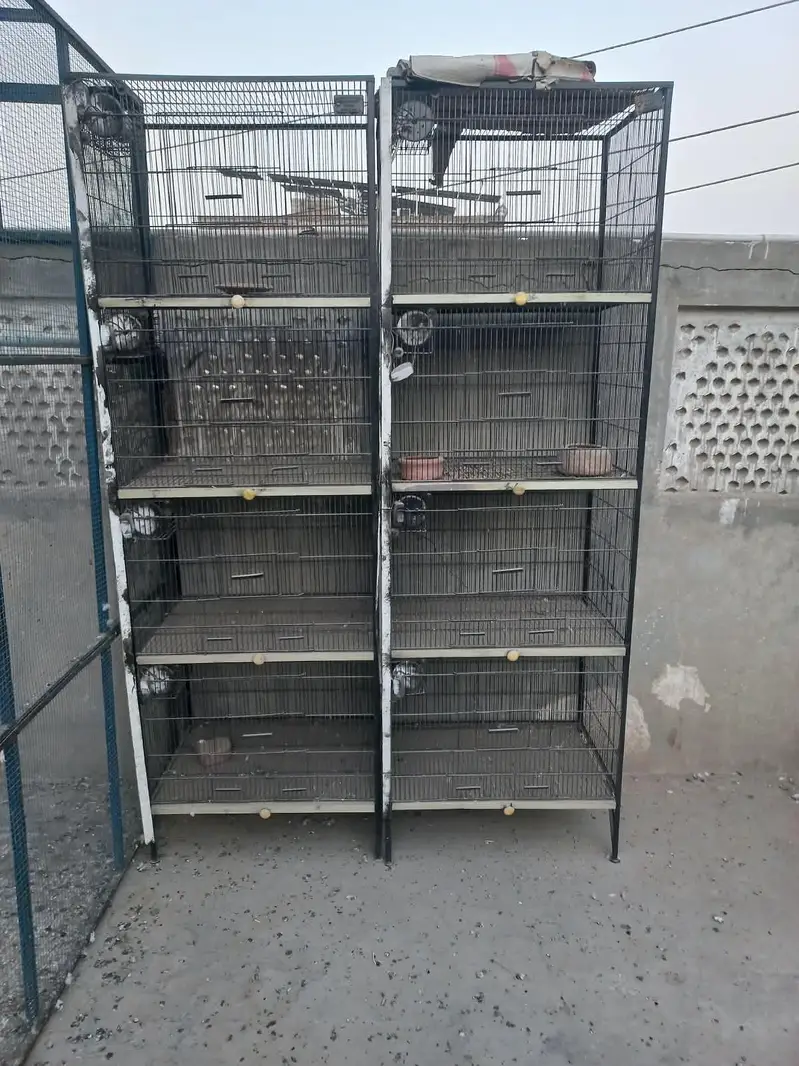 Two Heavy Iron Cages 4 4 Portion [Almari] With Light holder Setup. — photo 3