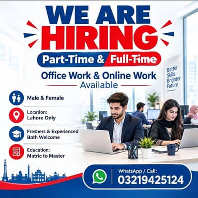 We are hiring male and female staff for online work