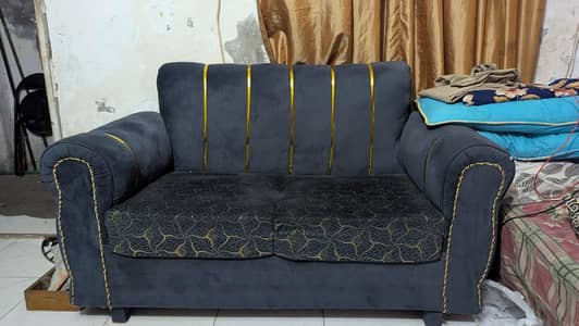 Premium Velvet Sofa Set – 2 Seater + 2 Chairs | Excellent Condition