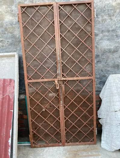 Used Iron Double Door with Jali for Sale