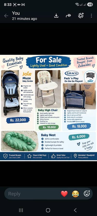 baby pram . . .