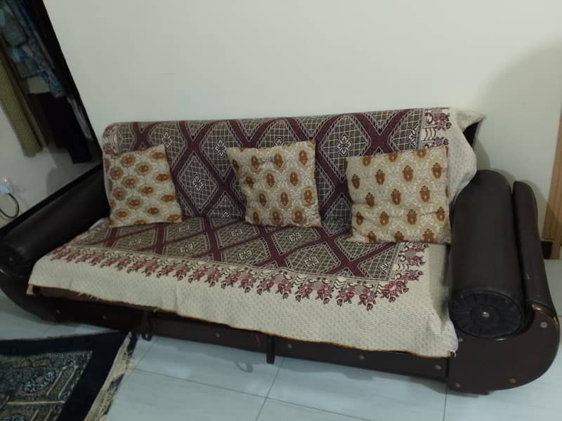solid wood sofa cum bed 1