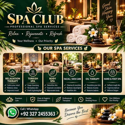 Spa,Services- Spa Center & Saloon - Spa Therapy Available