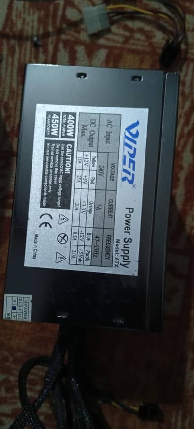 Brand New Viper 400W/450W Desktop PC Power Supply