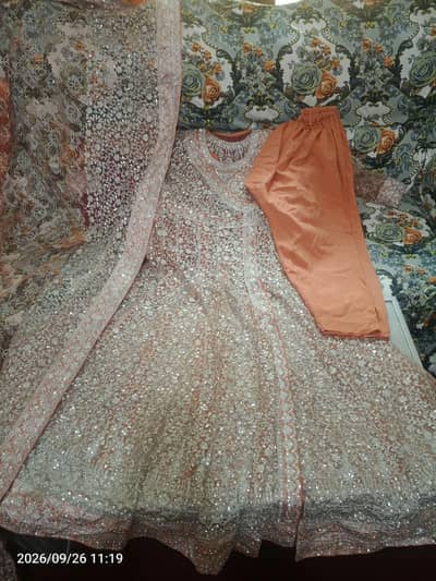 Elegant Peach Walima Maxi for Sale