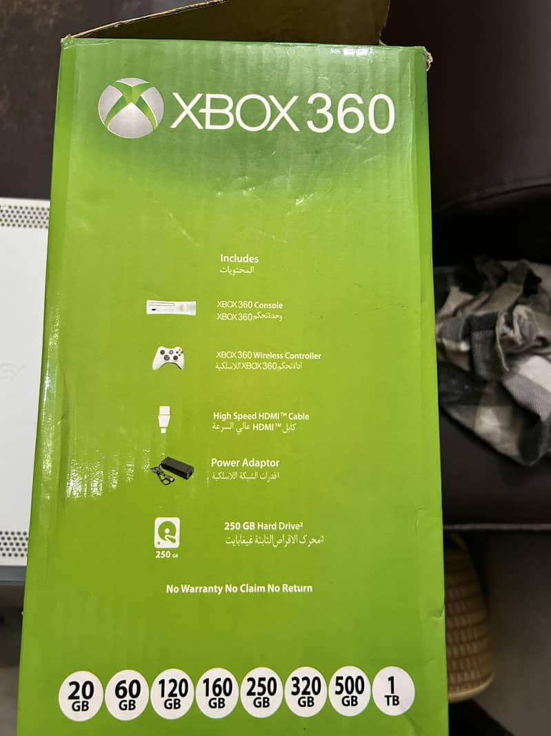 Xbox 360 256gb with two wireless controllers 5