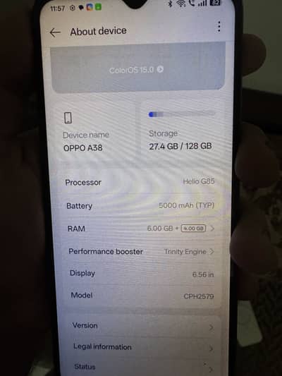 OPPO A38 128 6 box just box open