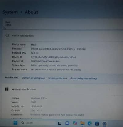 Intel i3 4Gen 12gb Ram 128SSD Kingston  Model  (VJF152)