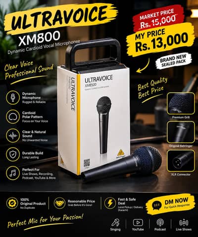 Behringer XM8500 Microphone | Brand New | Rs. 13,000