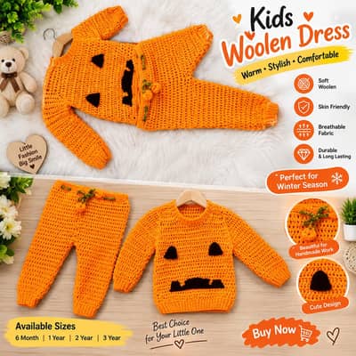 cute homemade baby winter dres set kids sweater & Trousers