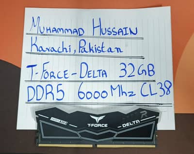 Ram / T-FORCE DELTA RGB 32GB DDR5 RAM 6000MT/s CL38 | Single Stick