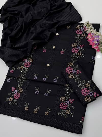 Cross Stitch Embroidery With Sequence