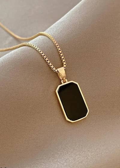 Black Lake Necklace Stainless Steel