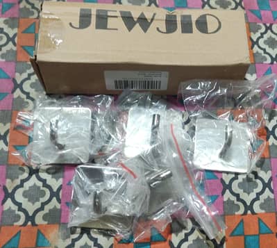 JEWJIO Stainless Steel Adhesive Wall Hook (5 PIECES IN ONE BOX)
