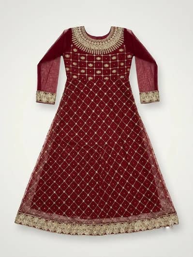 Maroon Silk 3-Piece Maxi – 6k Only!