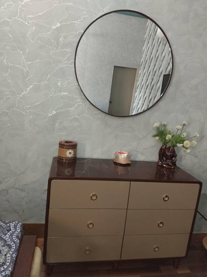 Master Bed with side tables & dressing 2