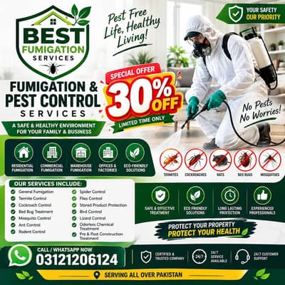 fumigation service, pest control , termite spray, Demak Control