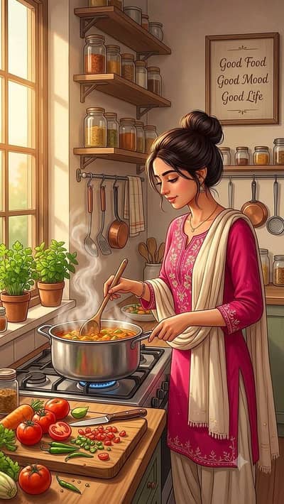 Ghar ky kam ky liye larki chye