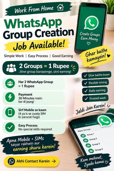 easy work fast paymnt read add start work jisko smjh aiy wo rabta kare