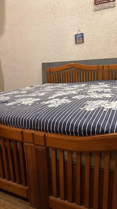 excellent quality pure wooden 2 single beds