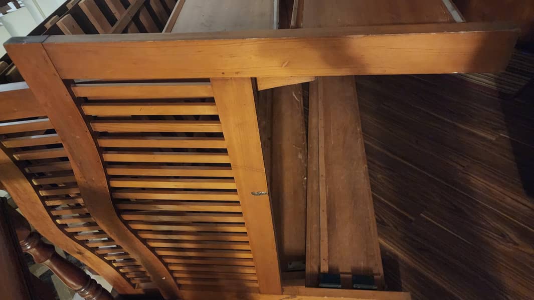excellent quality solid wood 2 single beds 4
