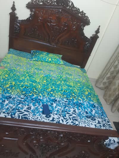 wooden bed