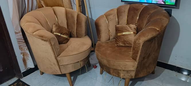 new sofa golden colour