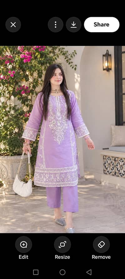 Lilac 3-Piece Lawn Suit | Preloved | Rs. 3000