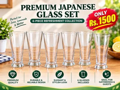 Premium Japanese Glass Set Brand New / Excellent Quality