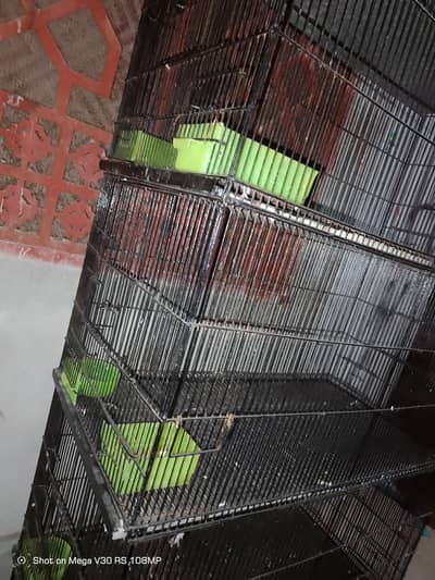 Birds cage 4 Boxes 10/10 condition All Ok Black colour Heavy iron made