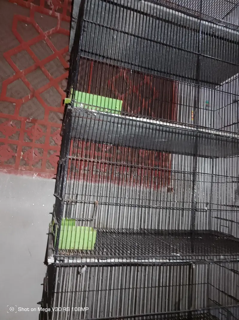 Birds cage 4 Boxes 10/10 condition All Ok Black colour Heavy iron made — photo 2