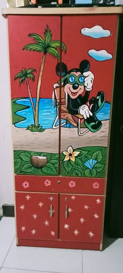 selling wooden 2 door kids warddrobe