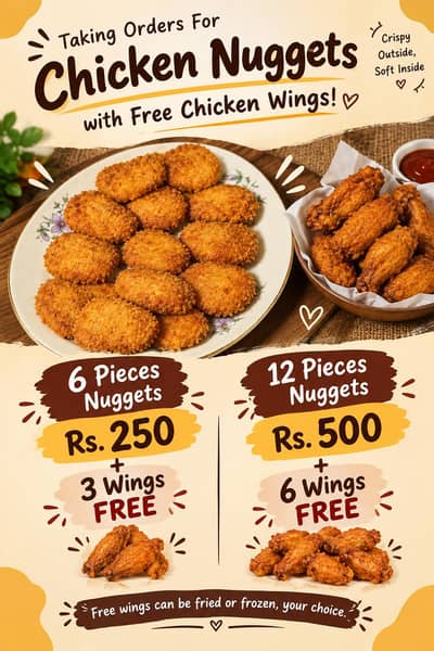 frozen chicken nuggets with free wings