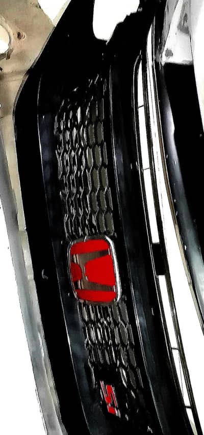 honda civic x 2016-2021 black grill and body kit, side panel, spoiler