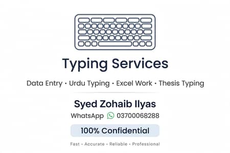 Professional Typing Work - Data Entry & Assignment - Fast Delivery