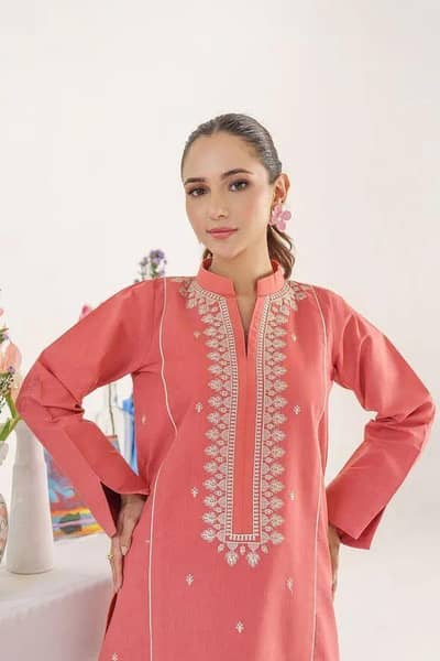 stylish 3 piece pink dhanak suit with wool dupatta
