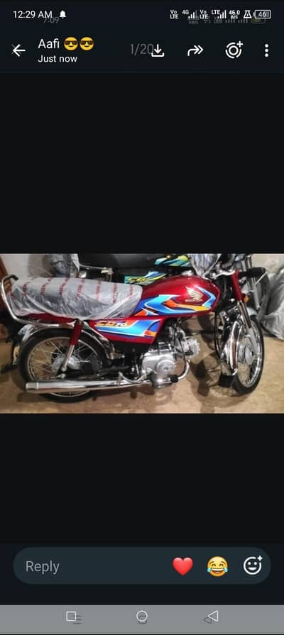 Honda cd 70 for sale in new condition 03287804093