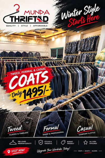 Gent's Tweed, Formal, Casual Coat